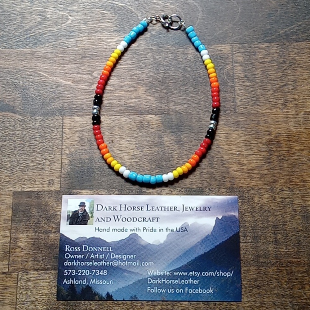 Southwestern Beaded Sunset Anklet